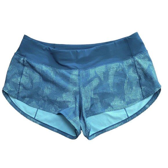 Lululemon sz 8 women Shorts Blue athletic 2” Inseam - Picture 3 of 3